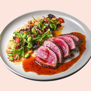 Steak tenderloin în sos asiatic