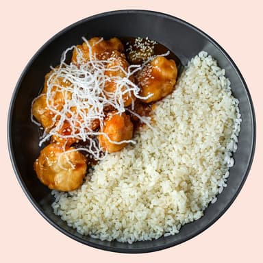 Курка в кисло - солодкому соусі з рисом